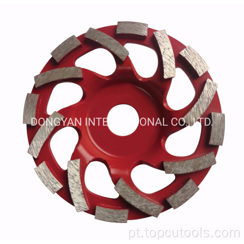 Roda de copo de moagem de diamante com segmento de seta para ferramenta de grindig de pedra